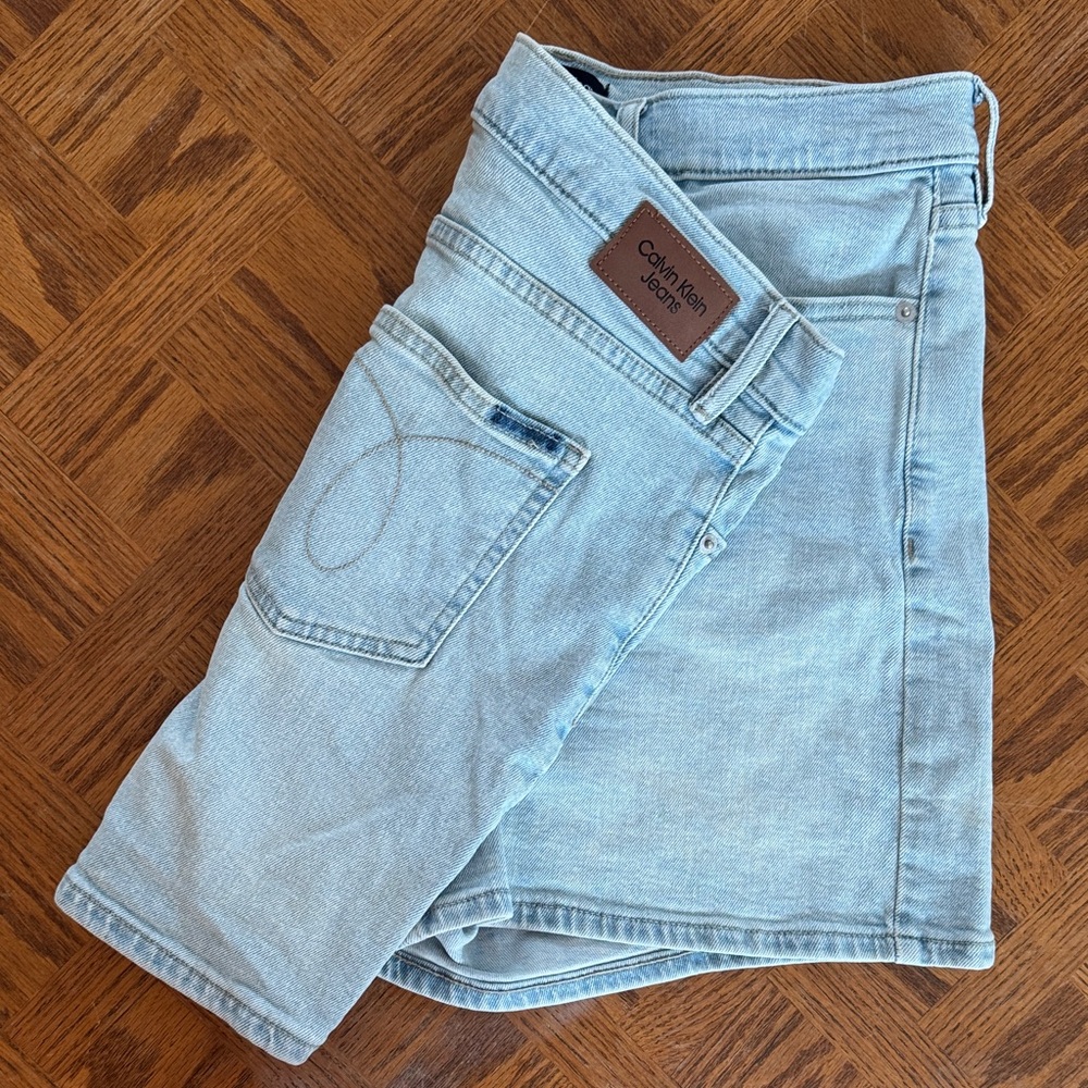 Calvin Klein Jeans Light Blue Denim Shorts Size 14